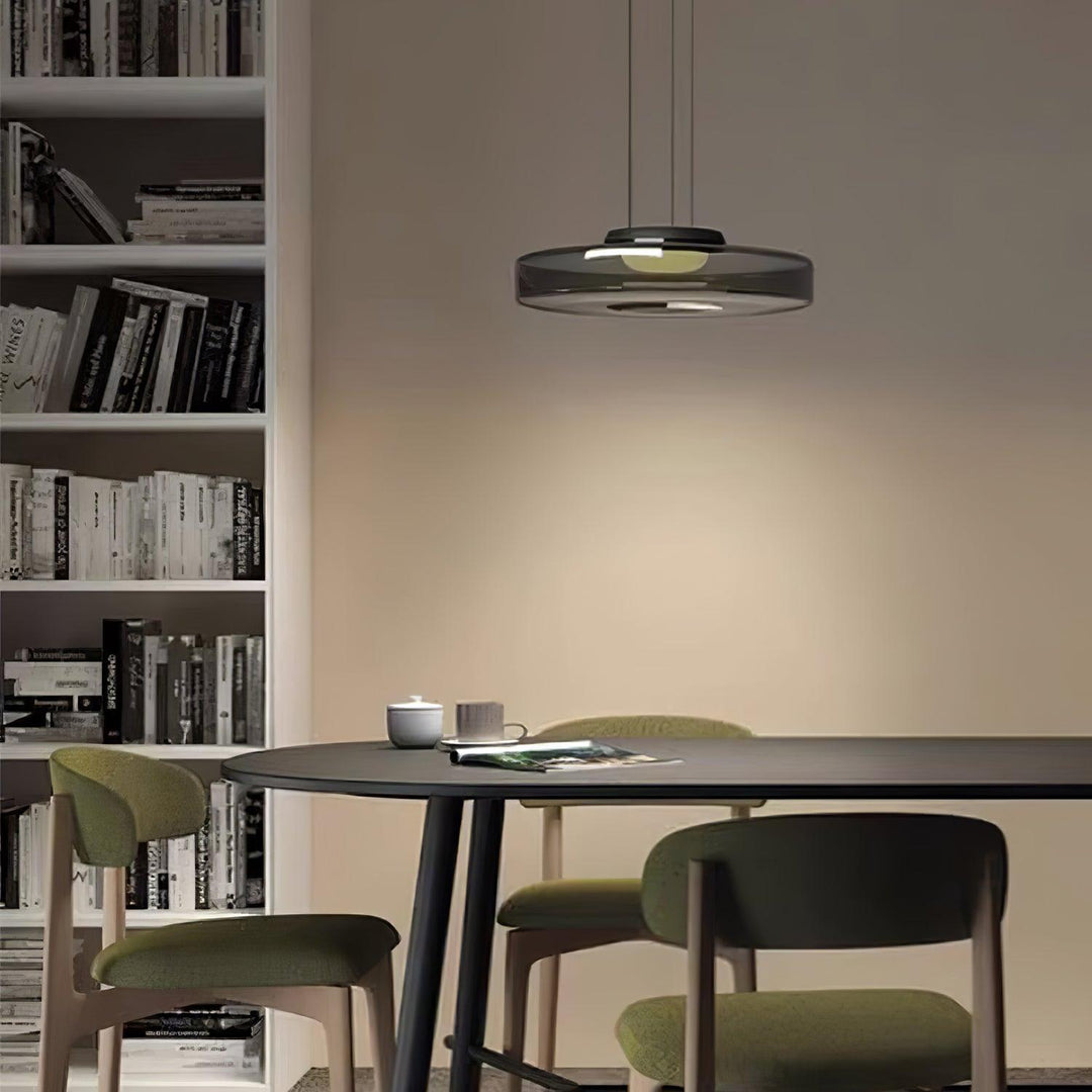 Lustra Suspension en Verre à Cercles Multi-Niveaux - Neutralighting