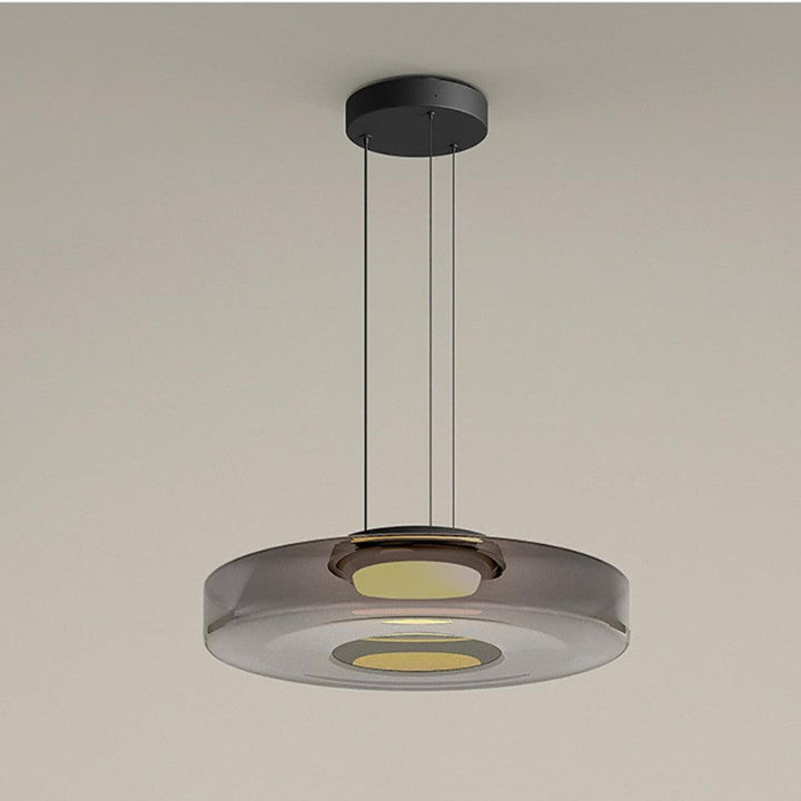 Lustra Suspension en Verre à Cercles Multi-Niveaux - Neutralighting