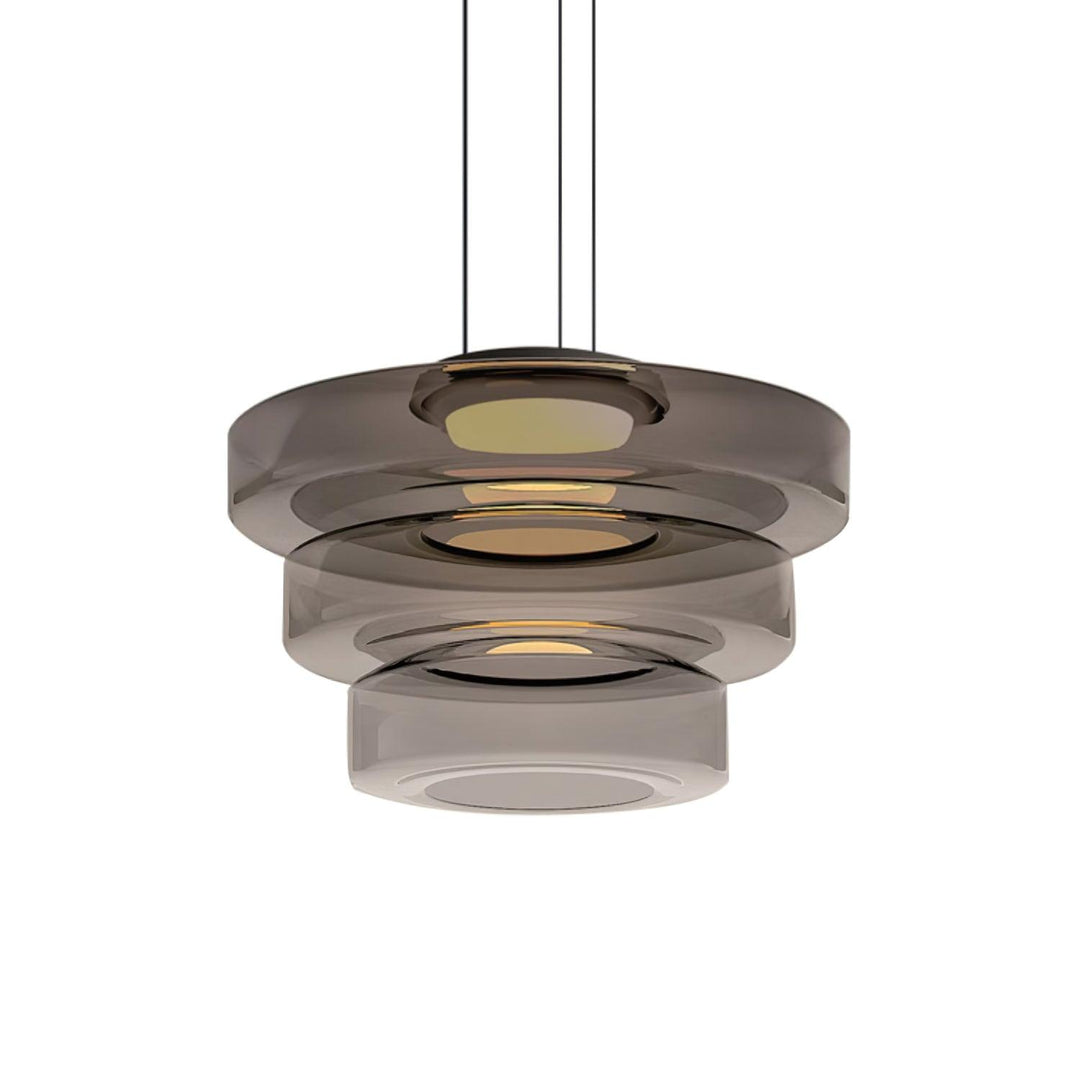 Lustra Suspension en Verre à Cercles Multi-Niveaux - Neutralighting