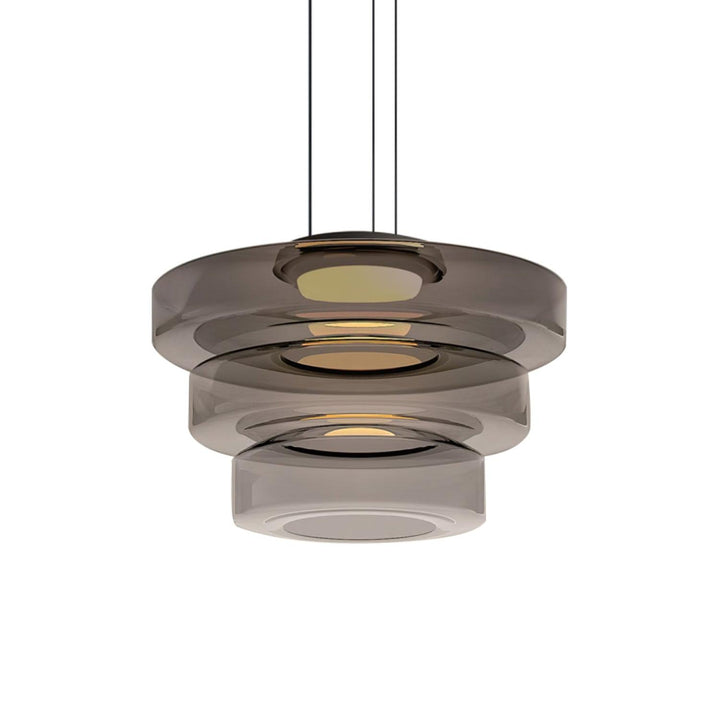 Lustra Suspension en Verre à Cercles Multi-Niveaux - Neutralighting
