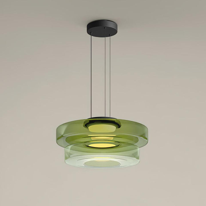 Lustra Suspension en Verre à Cercles Multi-Niveaux - Neutralighting