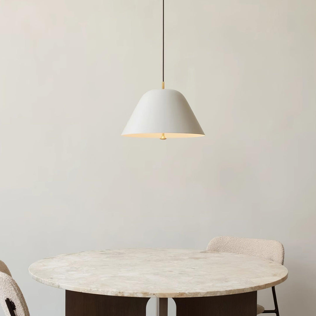 Solain Suspension moderne avec abat-jour vert et blanc minimaliste - Neutralighting