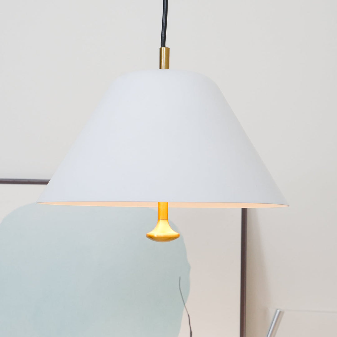 Solain Suspension moderne avec abat-jour vert et blanc minimaliste - Neutralighting