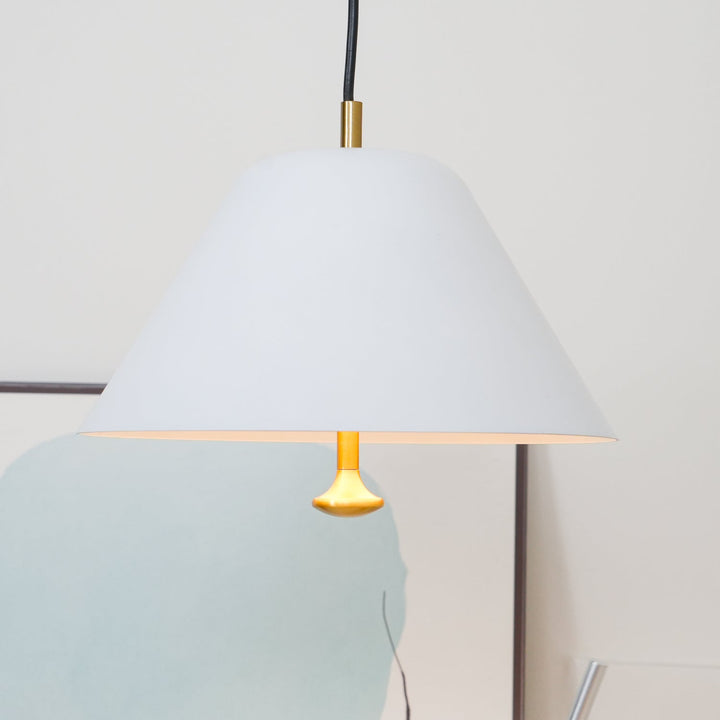 Solain Suspension moderne avec abat-jour vert et blanc minimaliste - Neutralighting