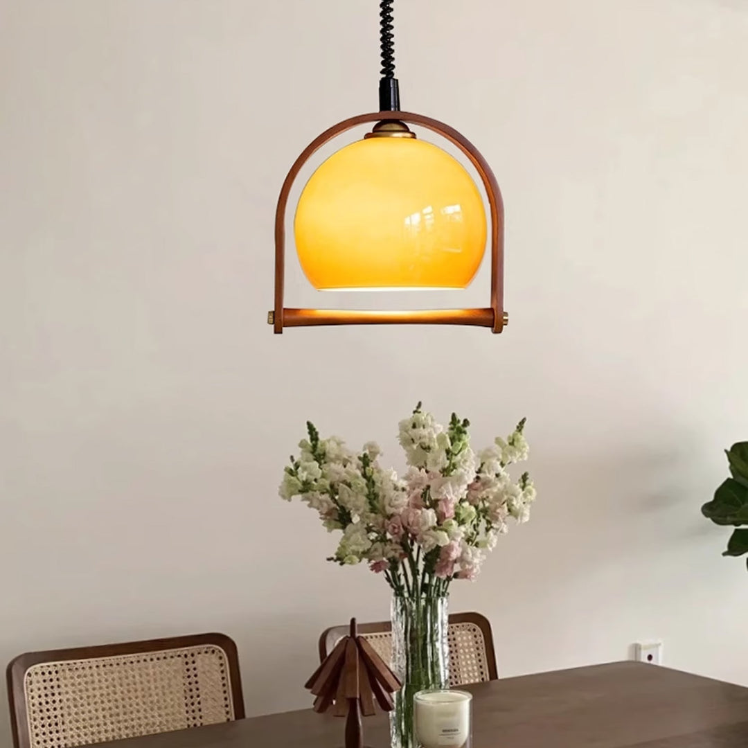 Cesilarae Premium Nordic Art Verre Bois Suspension - Neutralighting
