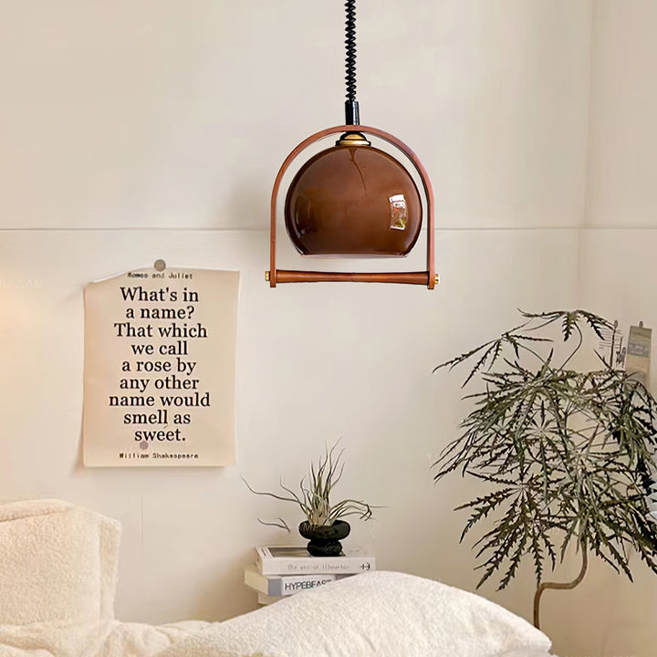 Cesilarae Premium Nordic Art Verre Bois Suspension - Neutralighting