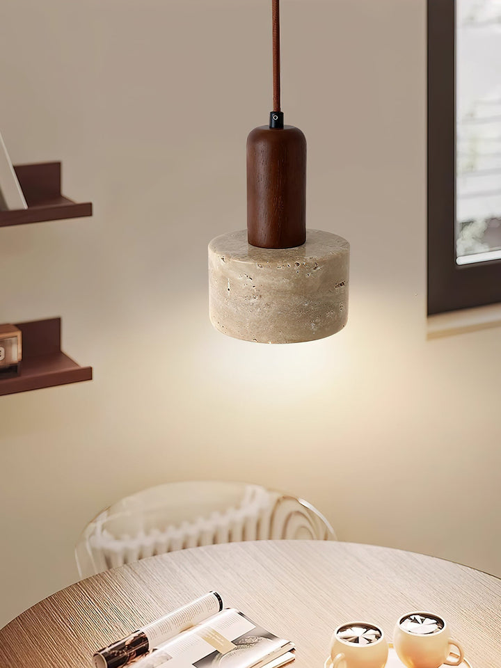 Ilshaa Suspension Minimaliste en Travertin - Neutralighting