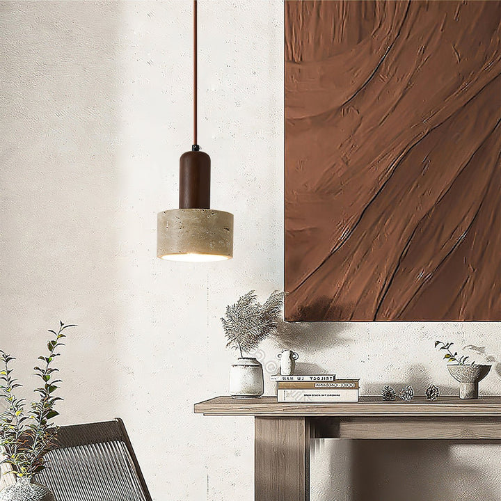 Ilshaa Suspension Minimaliste en Travertin - Neutralighting