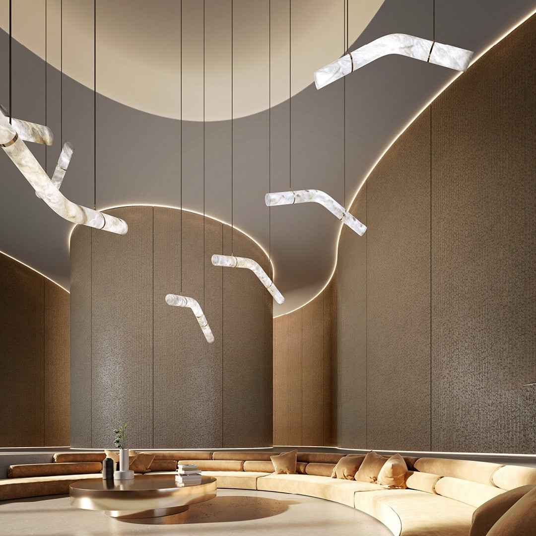 Lampe Pendentive Alabâtre Minimaliste Premium Élégance Errina - Neutralighting
