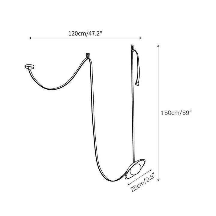 Lampe Pendentive en Cuir et Travertin Rail Moderne Minimaliste Olnoran - Neutralighting