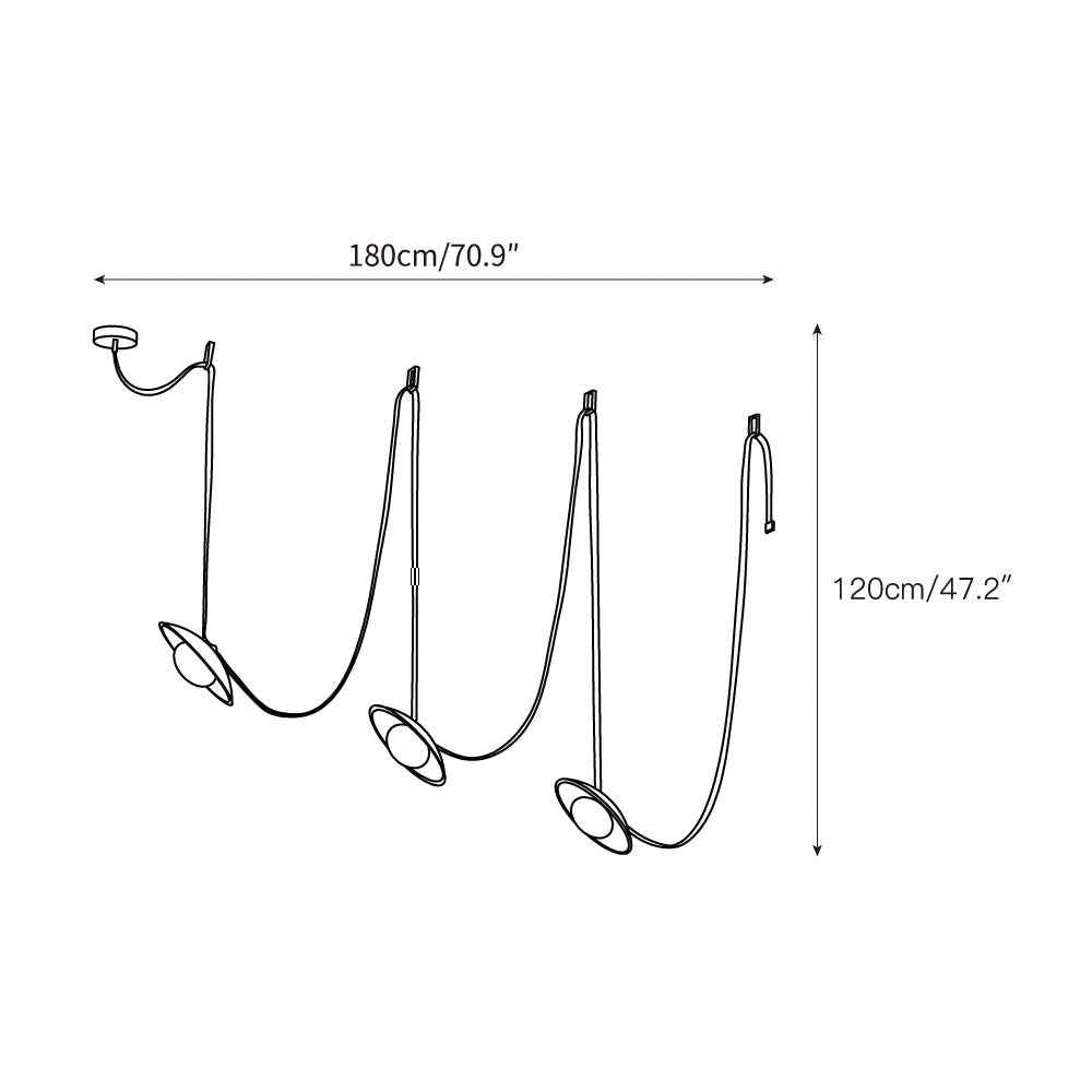Lampe Pendentive en Cuir et Travertin Rail Moderne Minimaliste Olnoran - Neutralighting
