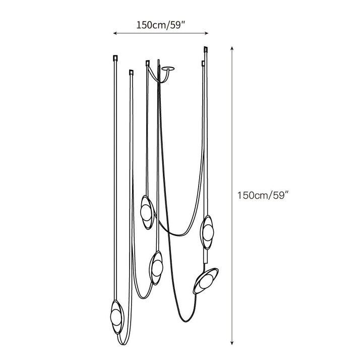 Lampe Pendentive en Cuir et Travertin Rail Moderne Minimaliste Olnoran - Neutralighting