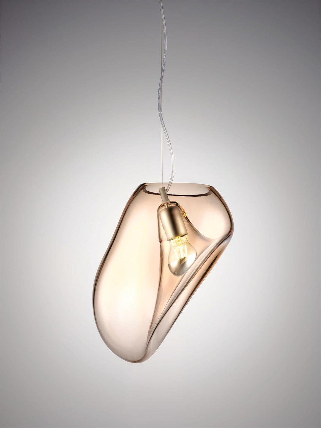 Lampe Pendentive en Verre Noir Moderne Minimaliste Lymara - Neutralighting