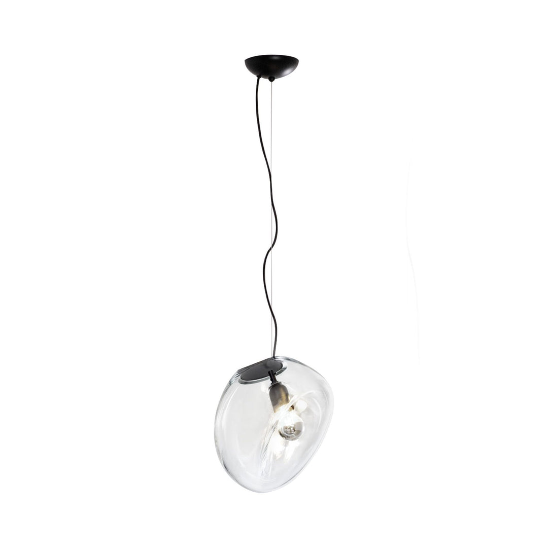 Lampe Pendentive en Verre Noir Moderne Minimaliste Lymara - Neutralighting