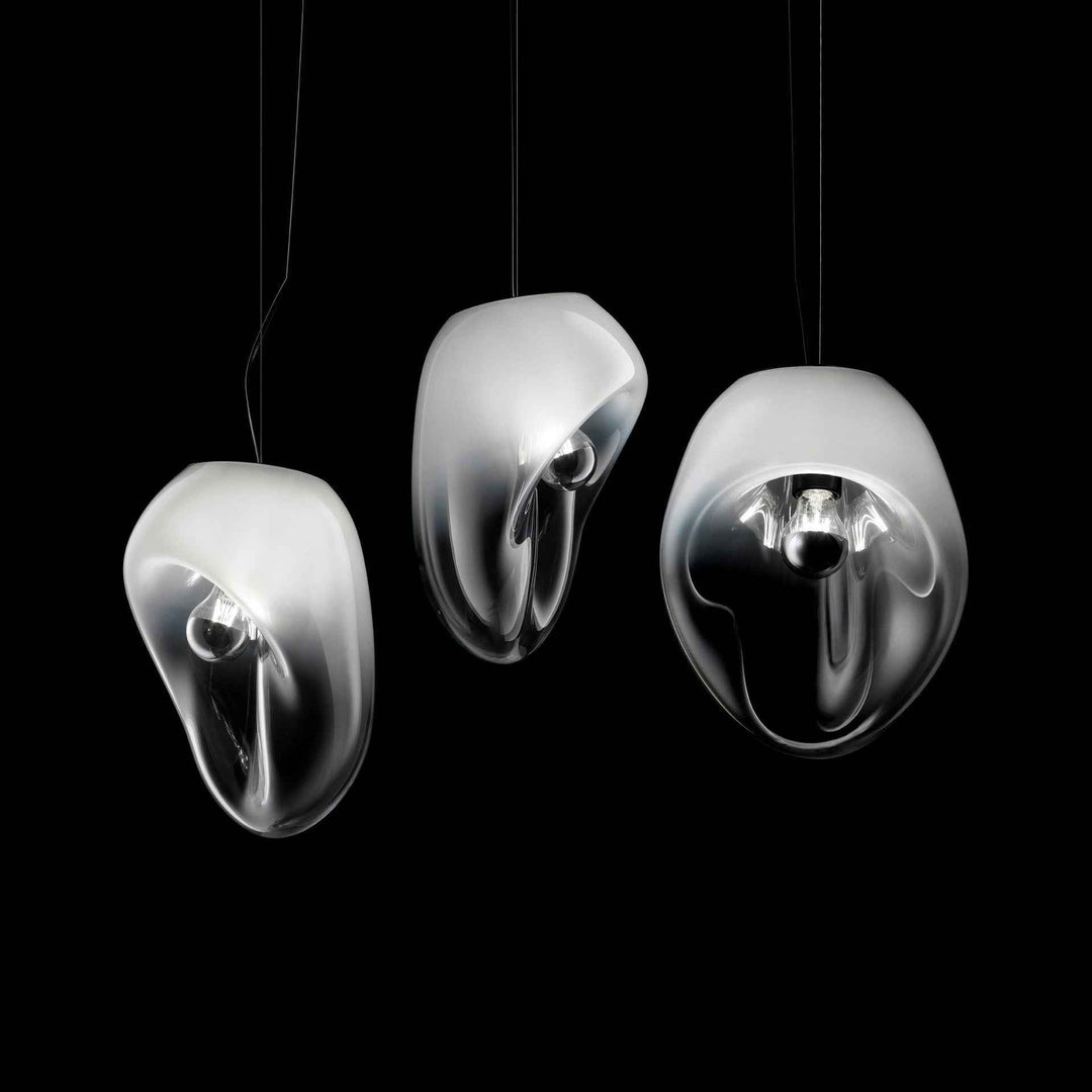 Lampe Pendentive en Verre Noir Moderne Minimaliste Lymara - Neutralighting