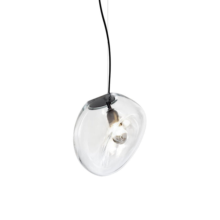 Lampe Pendentive en Verre Noir Moderne Minimaliste Lymara - Neutralighting