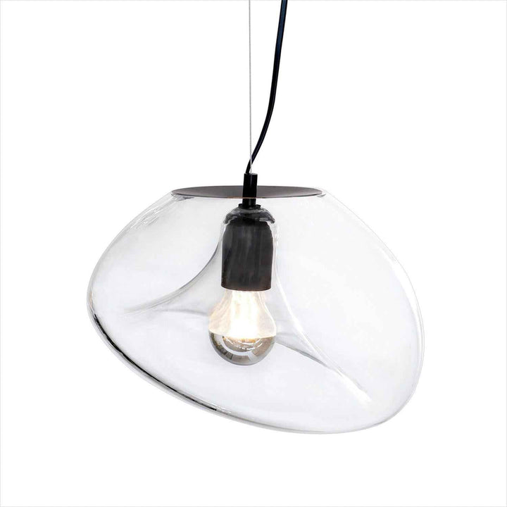 Lampe Pendentive en Verre Noir Moderne Minimaliste Lymara - Neutralighting