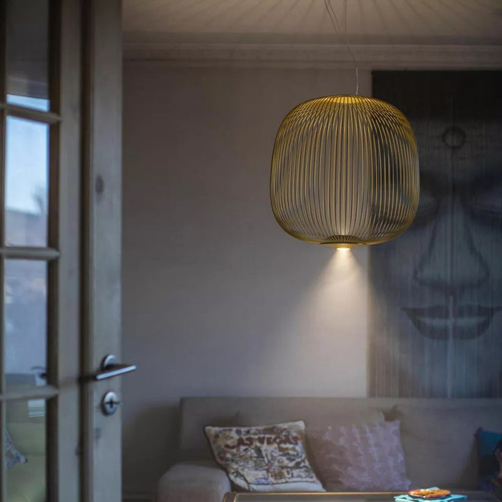 Vadorora Moderne Minimaliste Cage Métal Suspension - Neutralighting