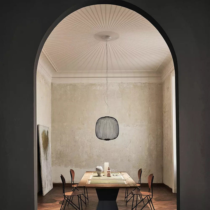 Vadorora Moderne Minimaliste Cage Métal Suspension - Neutralighting