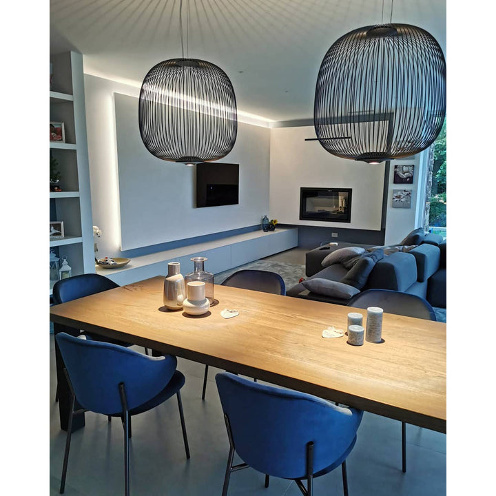 Vadorora Moderne Minimaliste Cage Métal Suspension - Neutralighting
