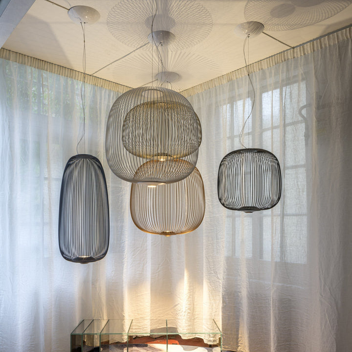 Vadorora Moderne Minimaliste Cage Métal Suspension - Neutralighting