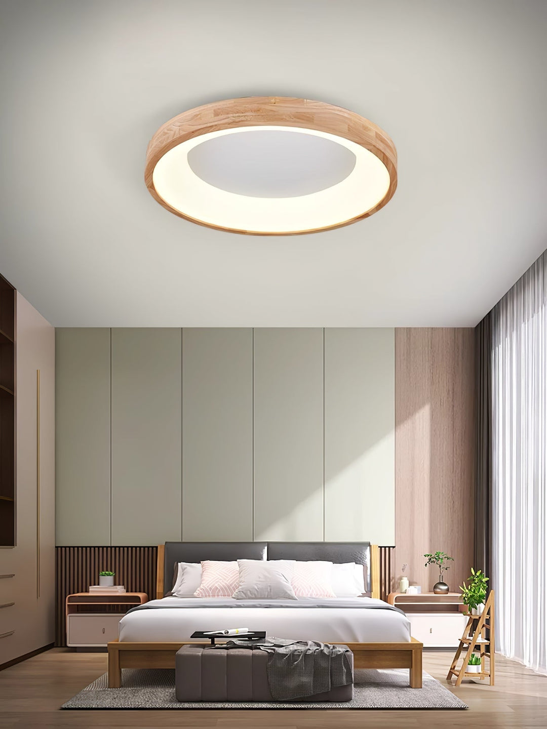 Uphae Plafonnier Minimaliste Carré en Bois - Neutralighting