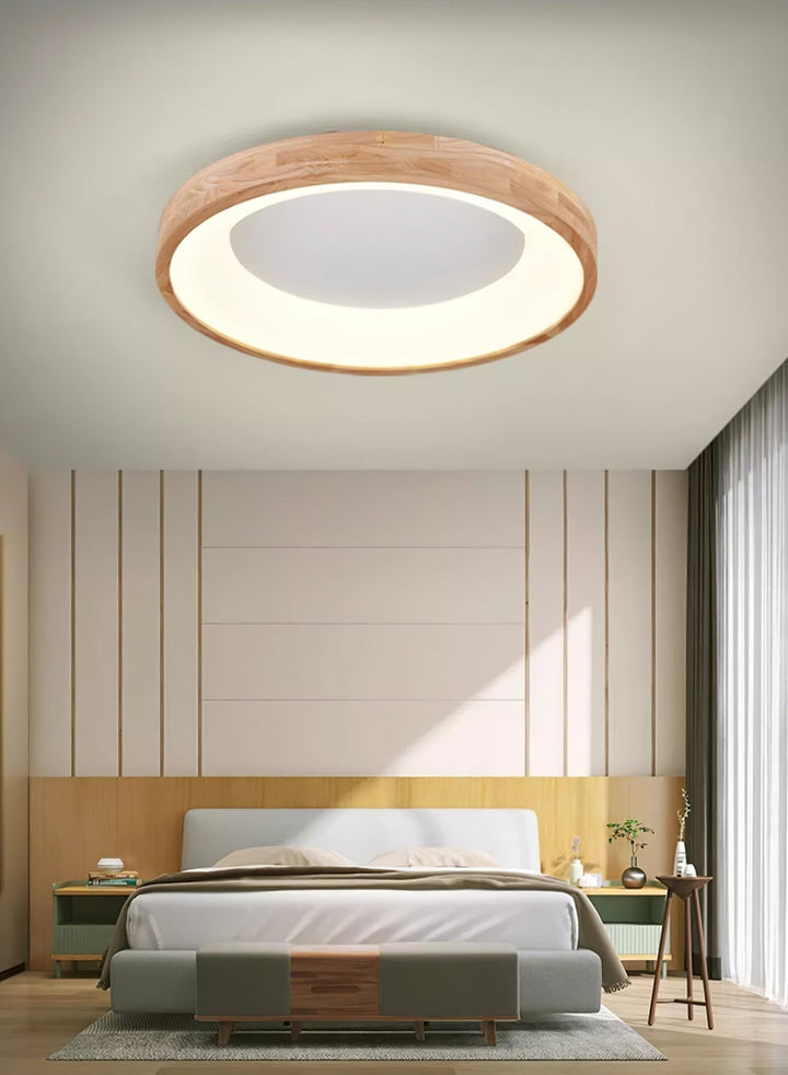 Uphae Plafonnier Minimaliste Carré en Bois - Neutralighting