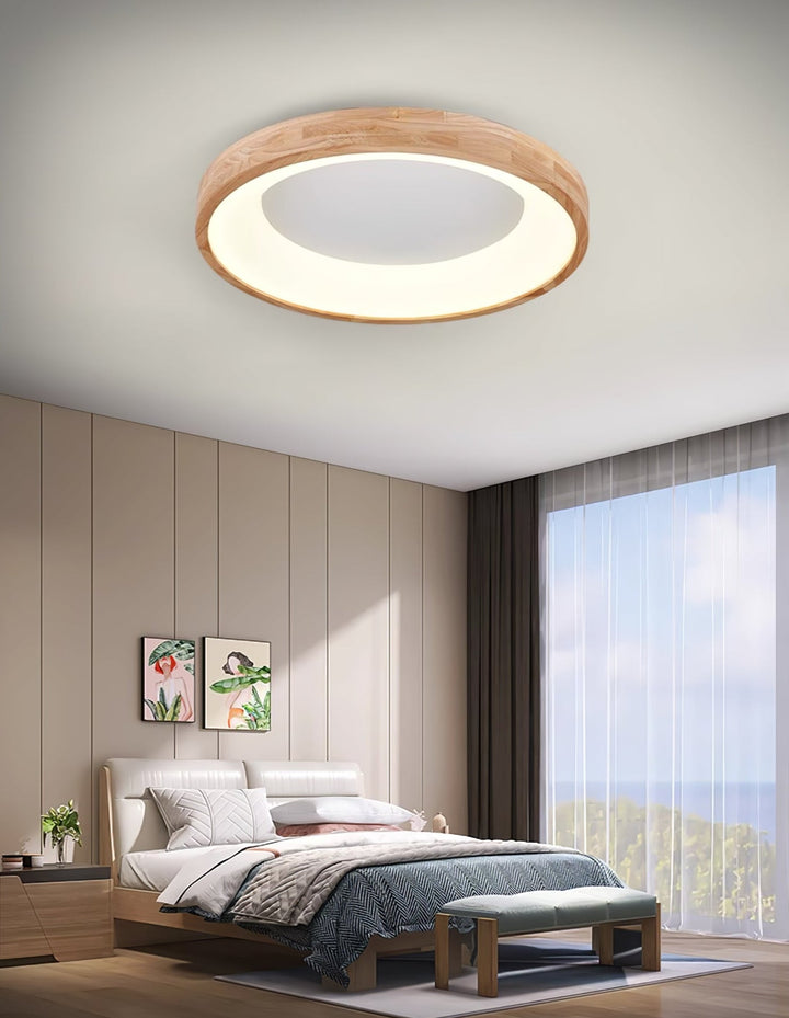 Uphae Plafonnier Minimaliste Carré en Bois - Neutralighting