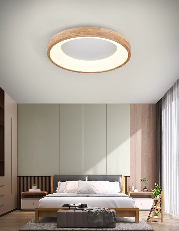 Uphae Plafonnier Minimaliste Carré en Bois - Neutralighting
