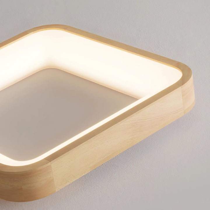 Uphae Plafonnier Minimaliste Carré en Bois - Neutralighting