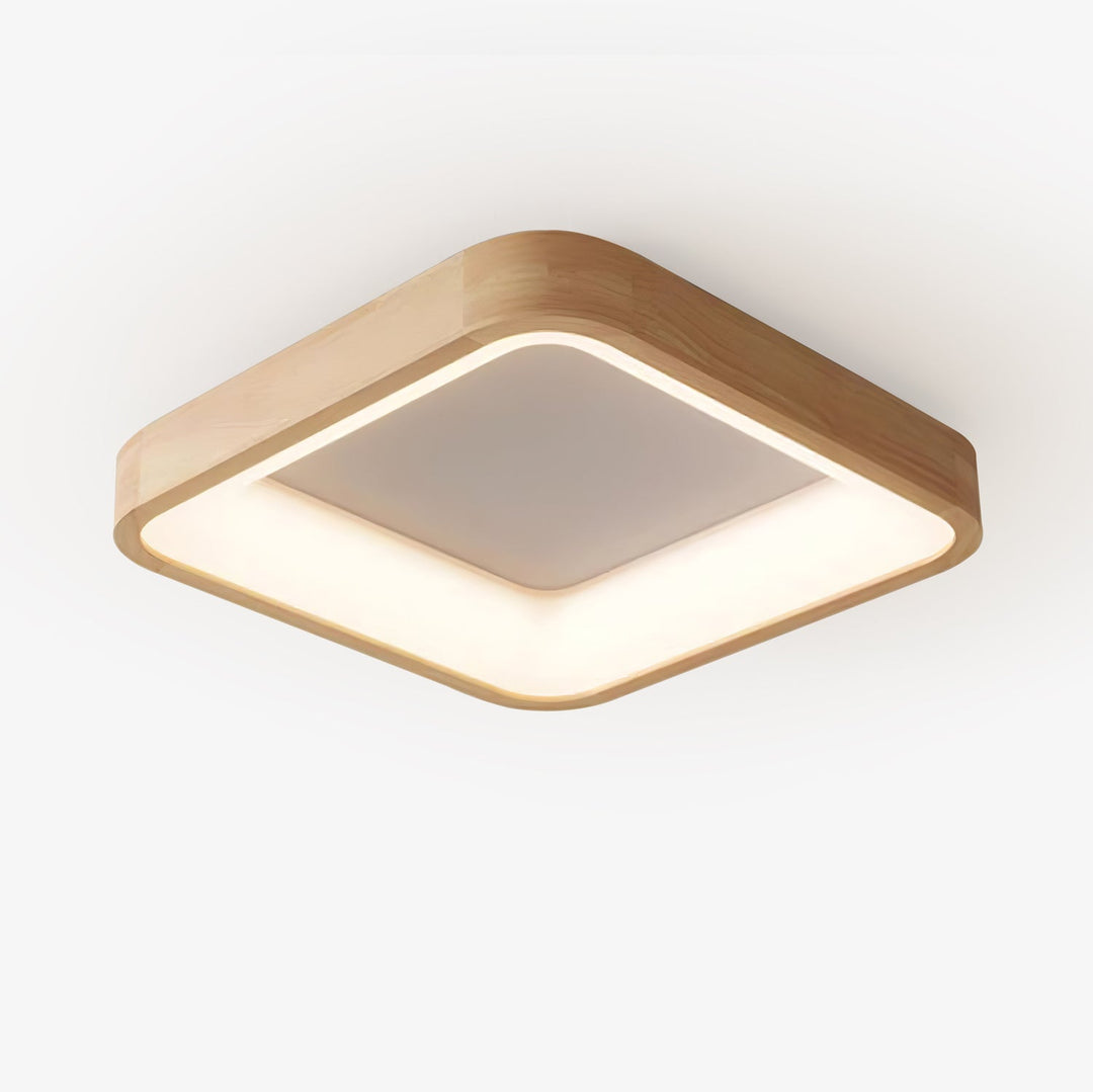 Uphae Plafonnier Minimaliste Carré en Bois - Neutralighting