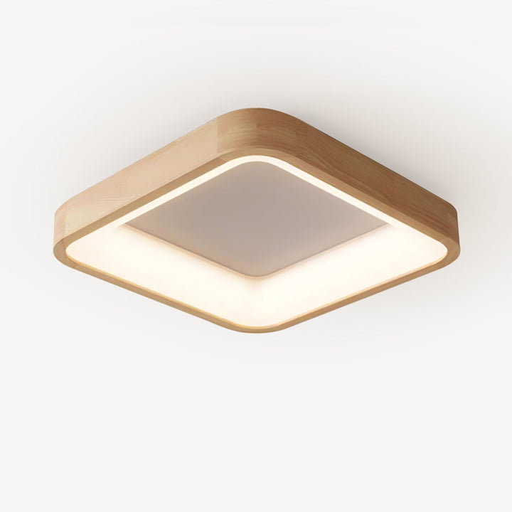 Uphae Plafonnier Minimaliste Carré en Bois - Neutralighting