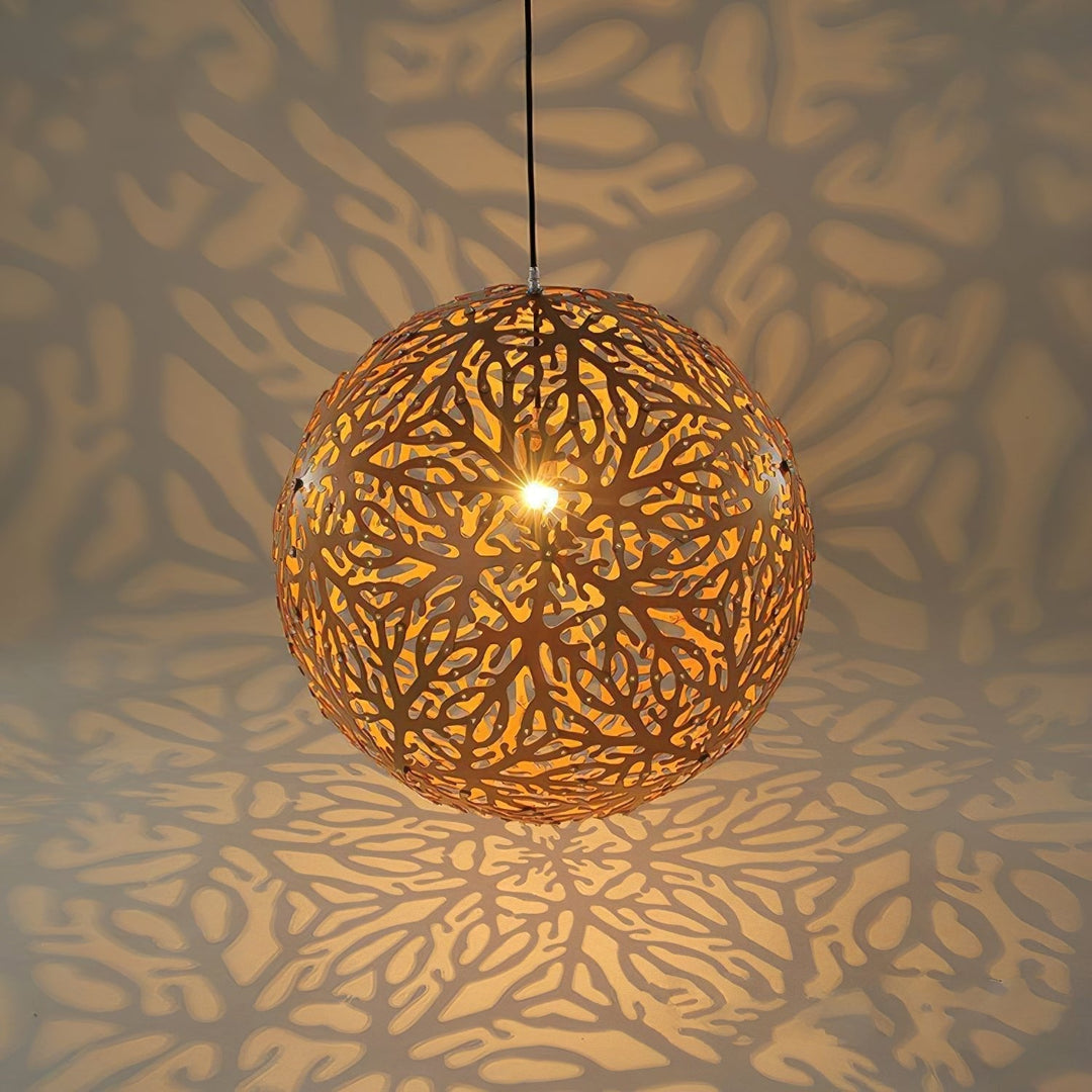 Lustra Suspension Géométrique en Bois Tressé - Neutralighting