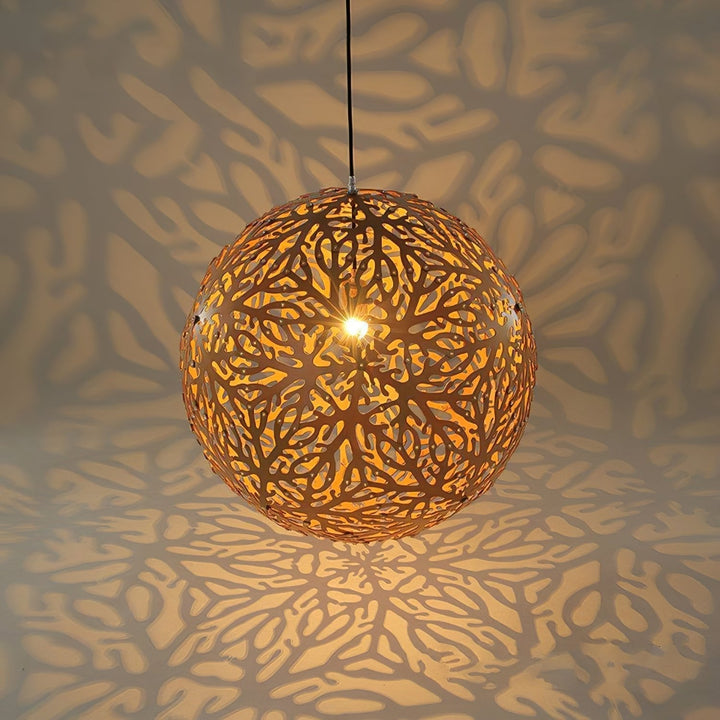 Lustra Suspension Géométrique en Bois Tressé - Neutralighting