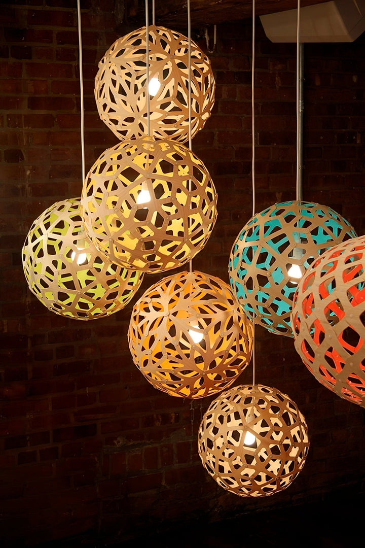 Lustra Suspension Géométrique en Bois Tressé - Neutralighting