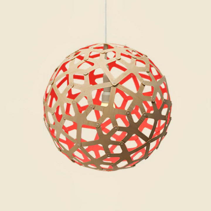 Lustra Suspension Géométrique en Bois Tressé - Neutralighting