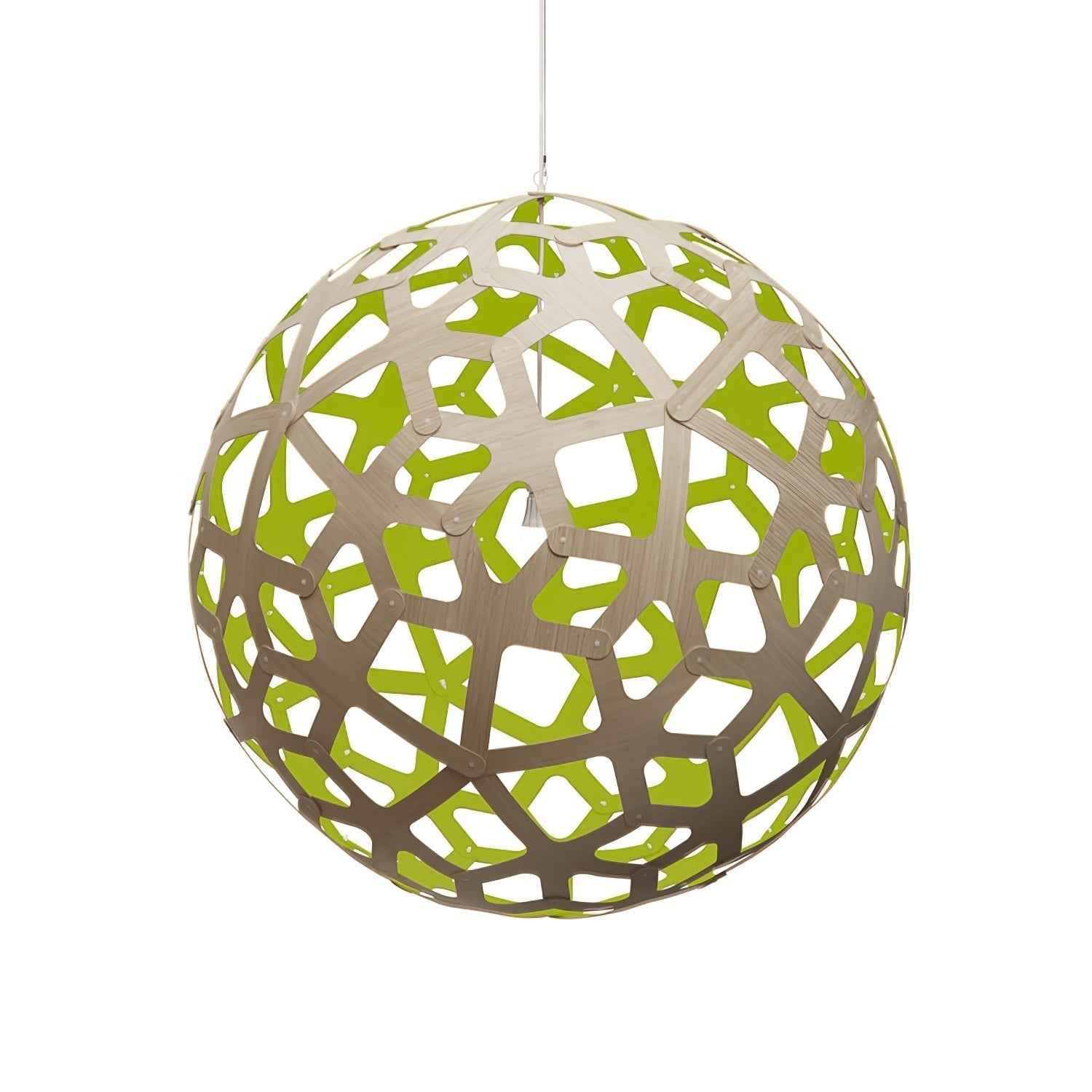 Lustra Suspension Géométrique en Bois Tressé - Neutralighting