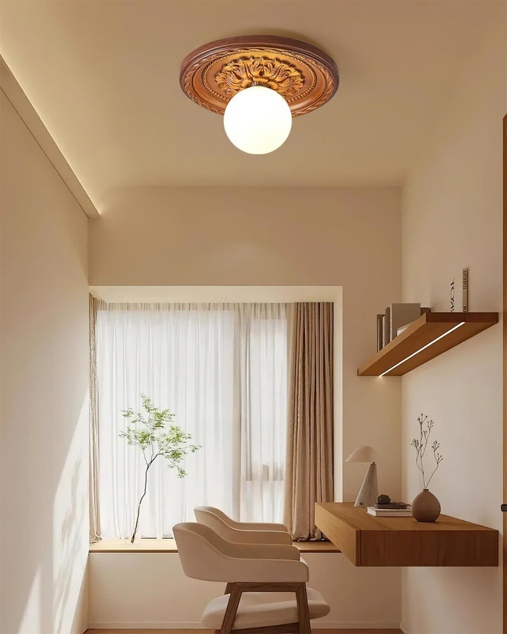 Ivorelle Plafonnier Sculpté Vintage - Neutralighting