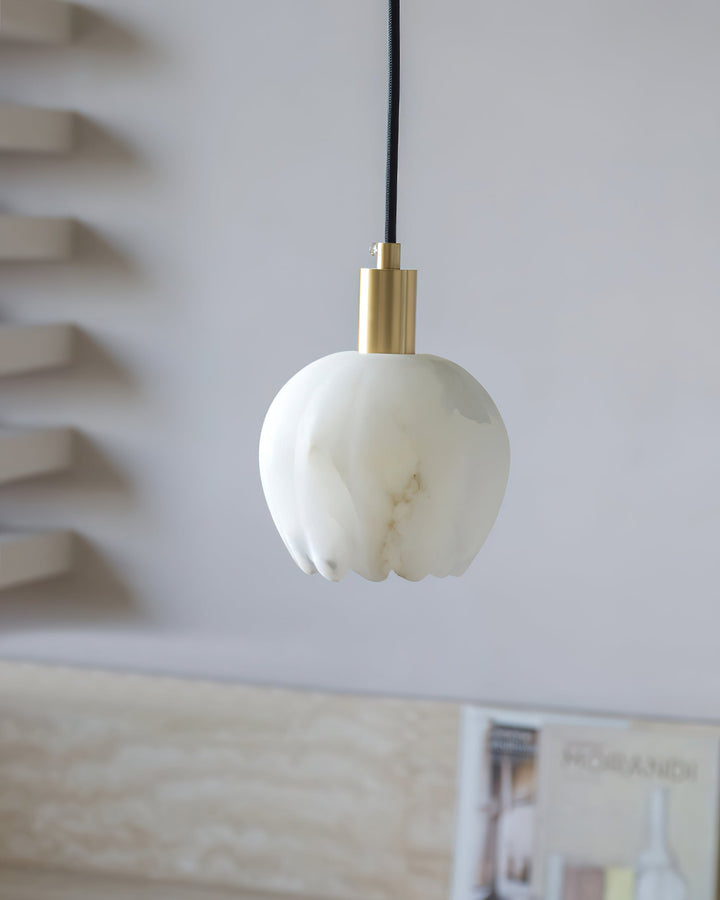 Lampe Pendentive en Laiton et Albâtre Moderne Minimaliste Olraeos - Neutralighting