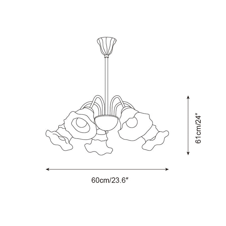 Lilura Lustre Pétale en Verre Fleur - Neutralighting
