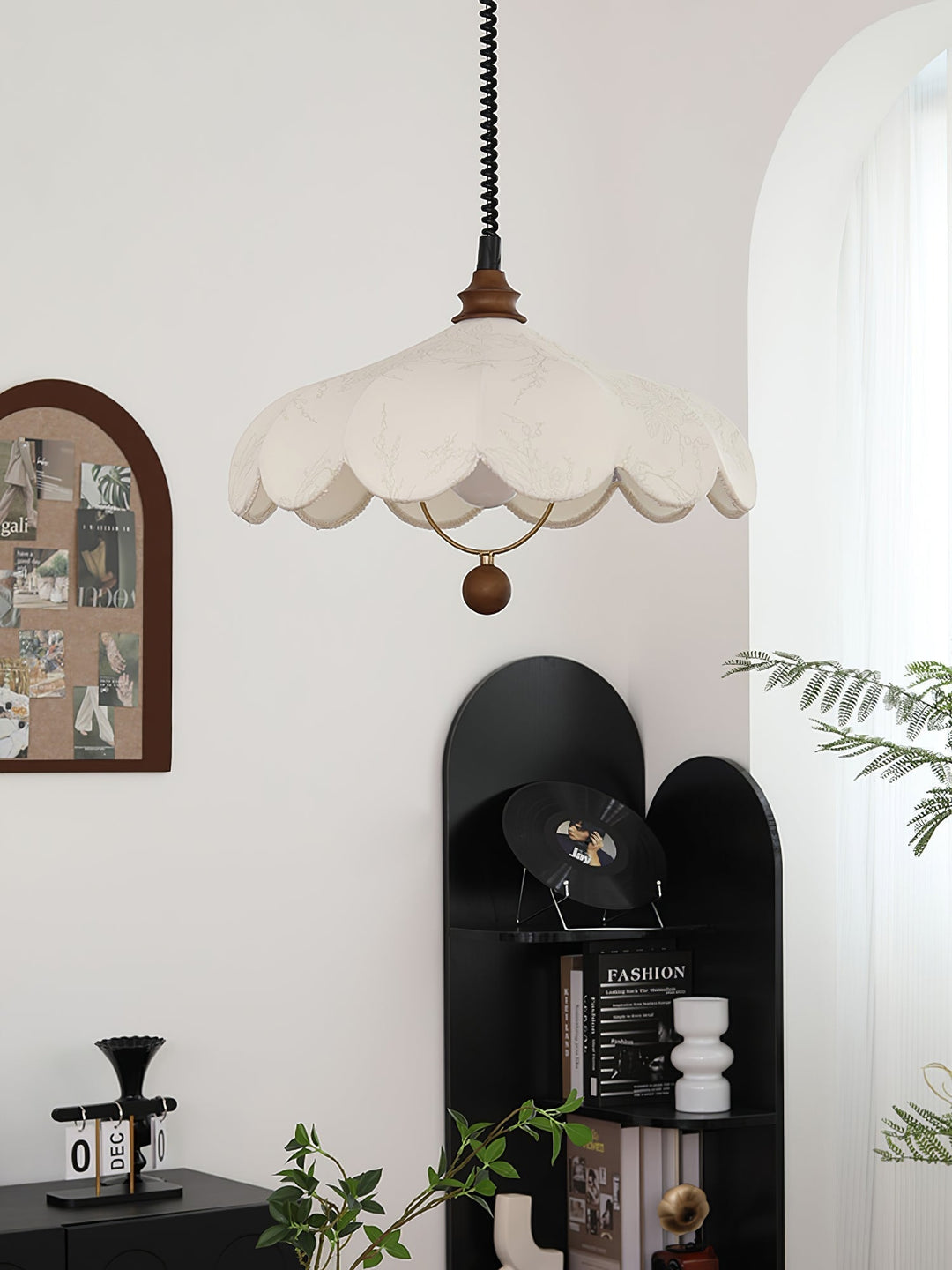 Solarn Suspension Lampe en Tissu et Bois - Neutralighting
