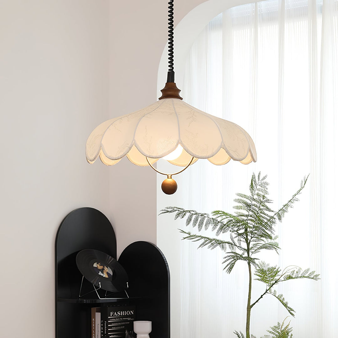 Solarn Suspension Lampe en Tissu et Bois - Neutralighting