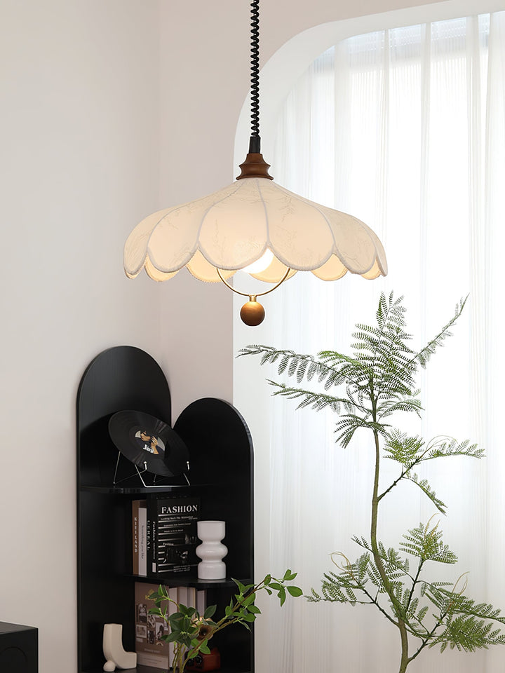 Solarn Suspension Lampe en Tissu et Bois - Neutralighting