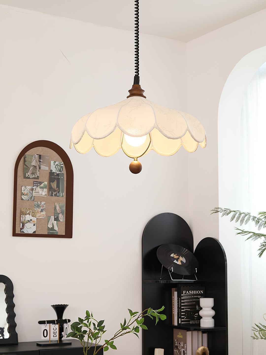 Solarn Suspension Lampe en Tissu et Bois - Neutralighting