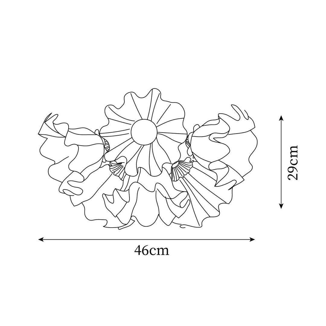 Plafonnier Pétale Nuances Ondulé Verre Floraison Élégant Floral - Neutralighting