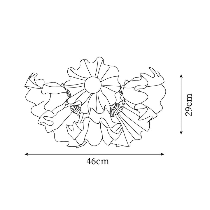 Plafonnier Pétale Nuances Ondulé Verre Floraison Élégant Floral - Neutralighting