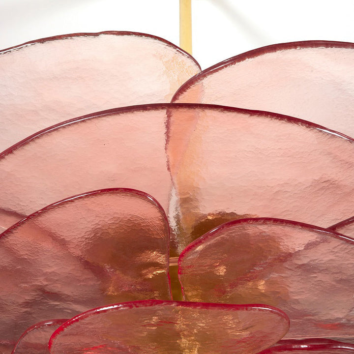 Evvinora Lustre en Métal et Verre à Couches de Feuilles Créativité Individuelle - Neutralighting