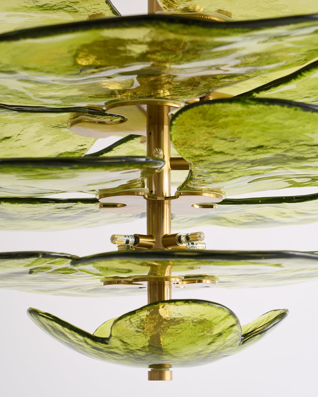 Evvinora Lustre en Métal et Verre à Couches de Feuilles Créativité Individuelle - Neutralighting