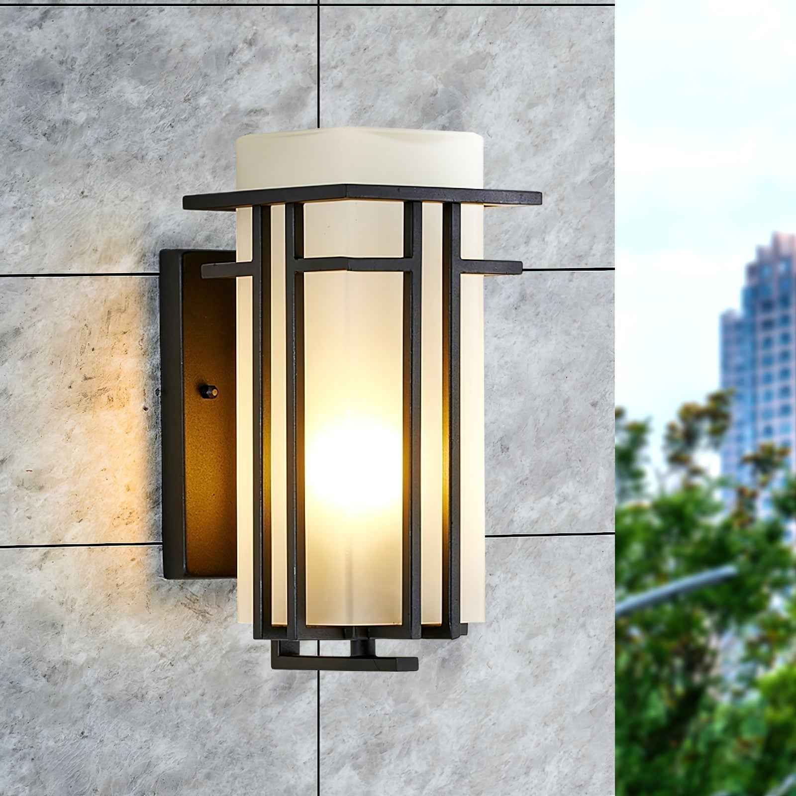Lustra Verre 18cm Noir LED