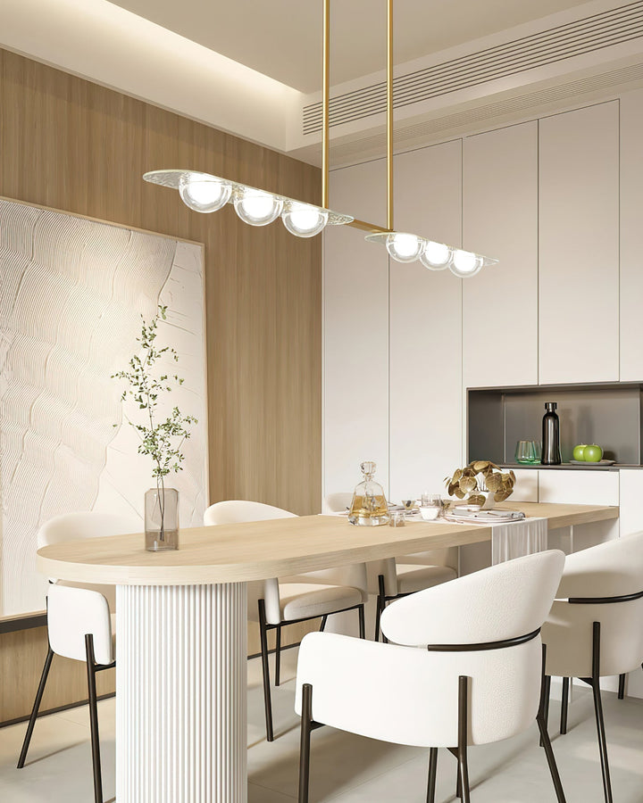 Aurora Suspension Linéaire Verre Minimaliste - Neutralighting